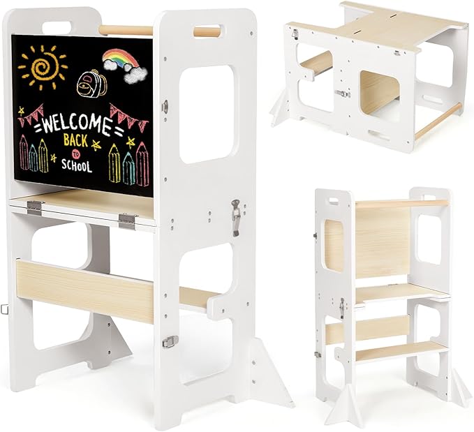Montessori Learning Tower & Kinderstoel – 2-in-1
