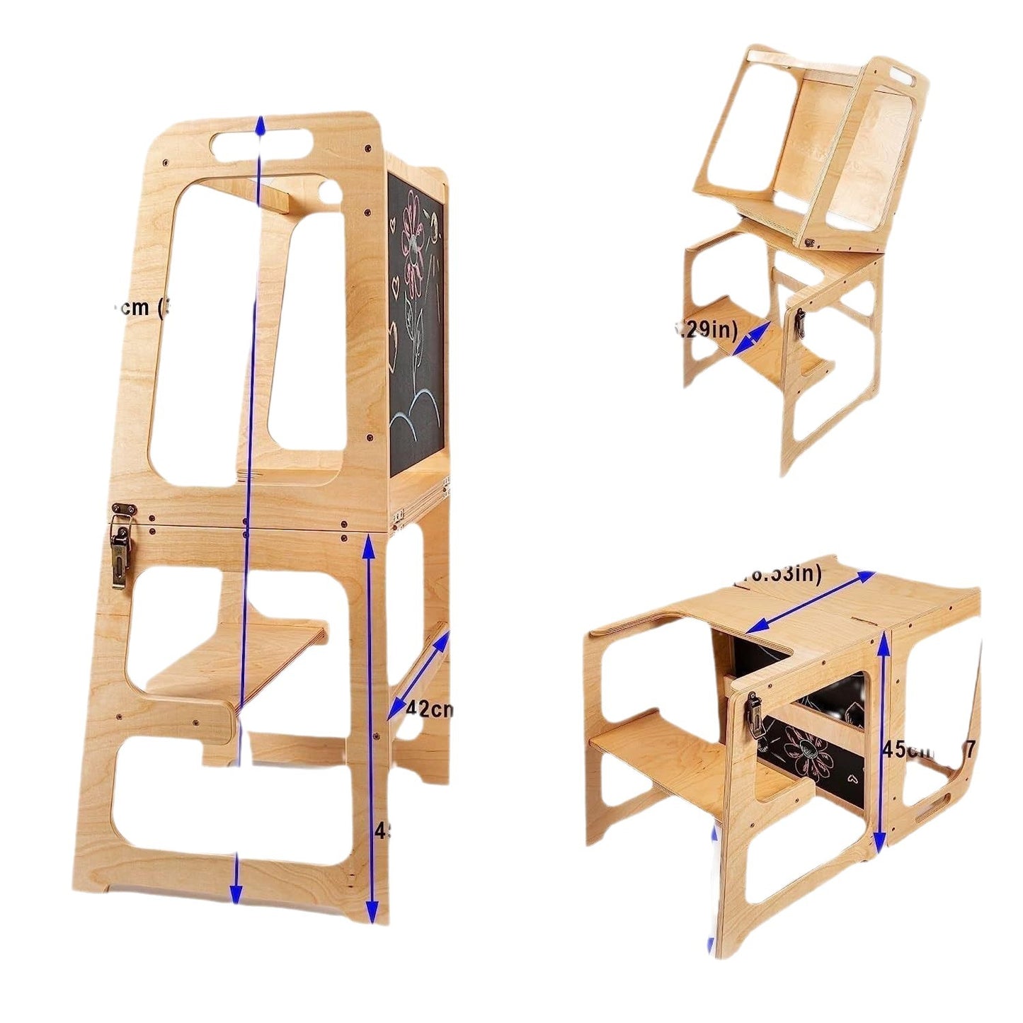 Montessori Learning Tower & Kinderstoel – 2-in-1